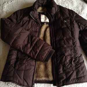 Abercrombie and fitch jacket with furry interior